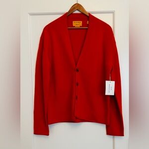 BNWT Guest in Residence Cherry Everywhere cardigan sweater size Small
